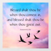 Deuteronomy 28:6 raamsticker (Vel)