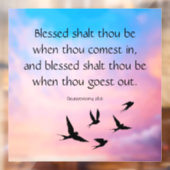 Deuteronomy 28:6 raamsticker (Vel 2)