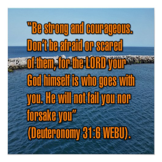 Deuteronomy 31:6 WEBU Perfect Poster (Voorkant)