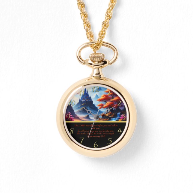 Deuteronomy 31:8 bergmeer  horloge (Voorkant)