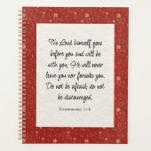 Deuteronomy 31:8 Bijbelvers afbeelding Planner (Voorkant)