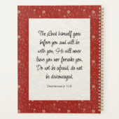 Deuteronomy 31:8 Bijbelvers afbeelding Planner (Achterkant)