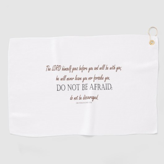 Deuteronomy_31:8 Golfhanddoek (Horizontaal)