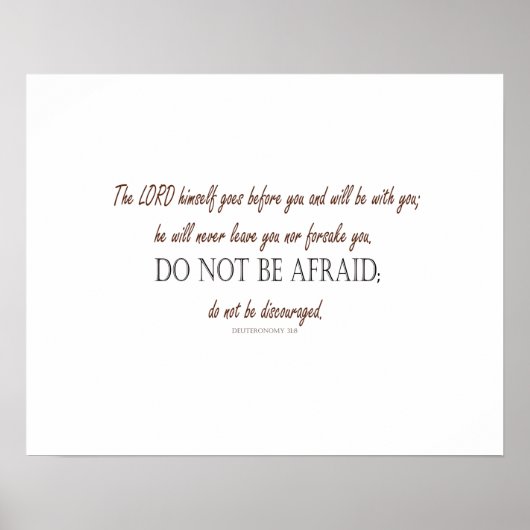 Deuteronomy_31:8 Poster (Voorkant)