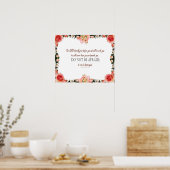 Deuteronomy 31:8, wees niet bevreesd, Décor Poster (Keuken)