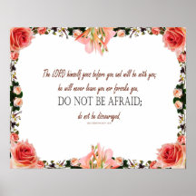 Deuteronomy 31:8, wees niet bevreesd, Décor