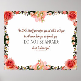 Deuteronomy 31:8, wees niet bevreesd, Décor Poster