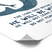 Deuteronomy 31_8 Whale Shark Christian Faith Pun O Poster (Hoek)