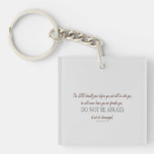 Deuteronomy 31 Do Not Be Afraid, Floral Borders Sleutelhanger (voorkant)