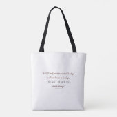 Deuteronomy 31 Do Not Be Afraid, Floral Borders Tote Bag (Achterkant)