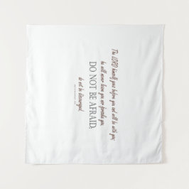 Deuteronomy 31 Do Not Be Afraid, Floral Borders Wandkleed