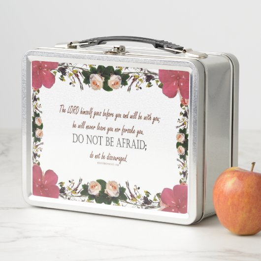 Deuteronomy 31, Do not be afraid, Red Floral (In situ)