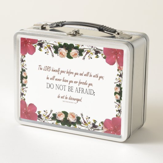 Deuteronomy 31, Do not be afraid, Red Floral (Voorkant)