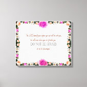 Deuteronomy_31, Do not be dismoed Canvas Afdruk (Voorkant)