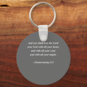 DEUTERONOMY 6-5 Bijbelversie Sleutelhanger (Voorkant)