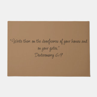 Deuteronomy 6:9 Bijbelse Schrift Gelovig Deurmat