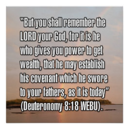 Deuteronomy 8:18 WEBU Perfect Poster