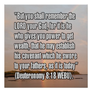 Deuteronomy 8:18 WEBU Perfect Poster