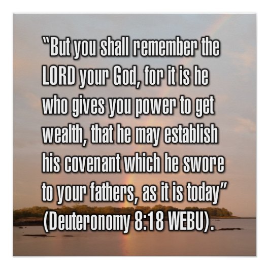 Deuteronomy 8:18 WEBU Perfect Poster (Voorkant)