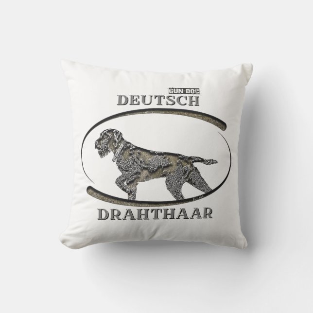 Deutsch Drahthaar, Beste pistool hond Kussen (Voorkant)