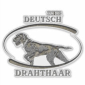 Deutsch Drahthaar, Beste pistool hond Sticker (Voorkant)