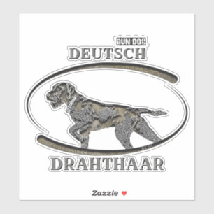 Deutsch Drahthaar, Beste pistool hond Sticker