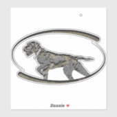 Deutsch Drahthaar, Beste pistool hond Sticker (Vel)