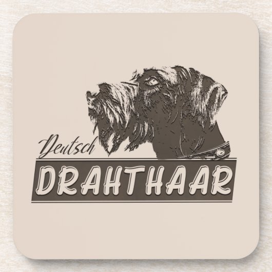 Deutsch Drahthaar Bier Onderzetter (Voorkant)