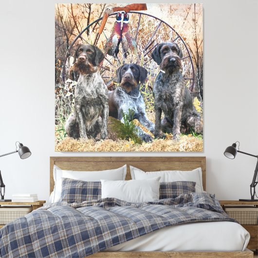 Deutsch Drahthaar Canvas Afdruk (Insitu (Slaapkamer))