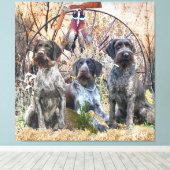 Deutsch Drahthaar Canvas Afdruk (Insitu (Houten vloer))