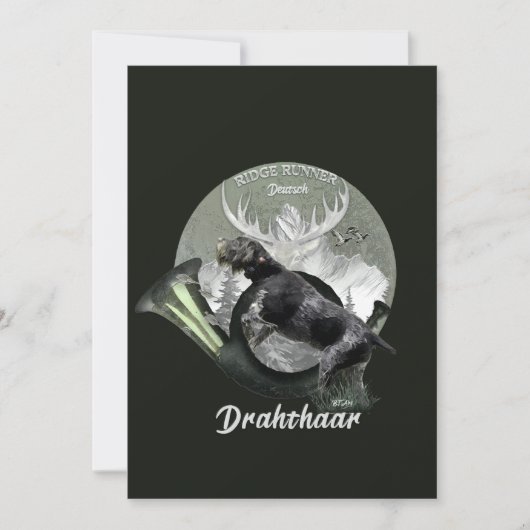 Deutsch Drahthaar Feestdagenkaart (Voorkant)