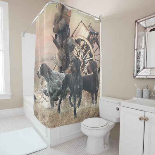 Deutsch Drahthaar (GWP) Shower Curtain Douchegordijn (In situ)
