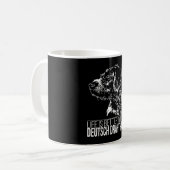 Deutsch Drahthaar leven is beter hond gezegde Koffiemok (Voorkant links)