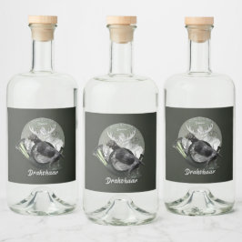 Deutsch Drahthaar Likeurfles Etiket