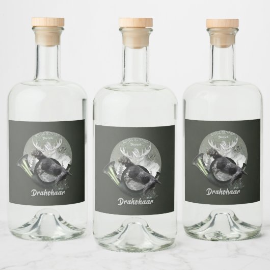 Deutsch Drahthaar Likeurfles Etiket (Flessen)