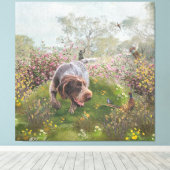 Deutsch Drahthaar Metal Print (Insitu (Houten vloer))