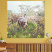 Deutsch Drahthaar Metal Print (Insitu (Woonkamer))