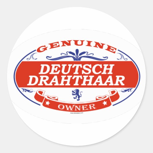 Deutsch Drahthaar Ronde Sticker (Voorkant)