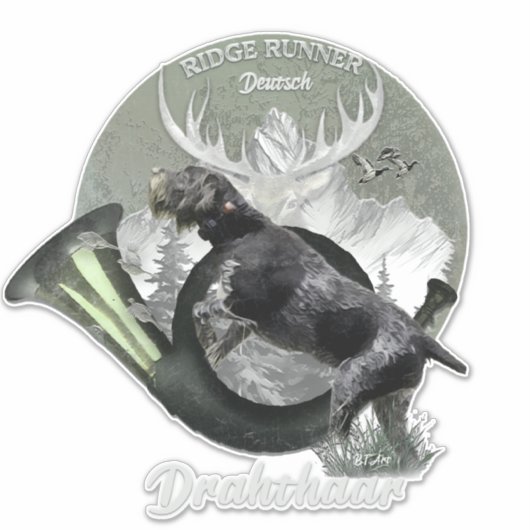Deutsch Drahthaar Sticker (Voorkant)