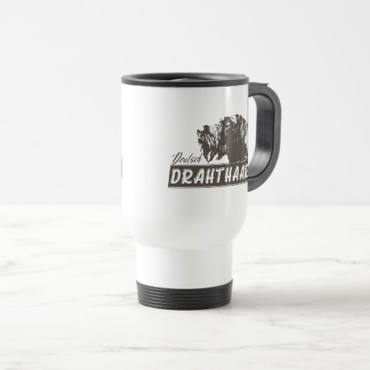 Deutsch Drahthaar Travel Mug Reisbeker (Voorkant rechts)