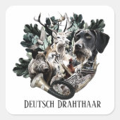 Deutsch Drahthaar Vierkante Sticker (Voorkant)
