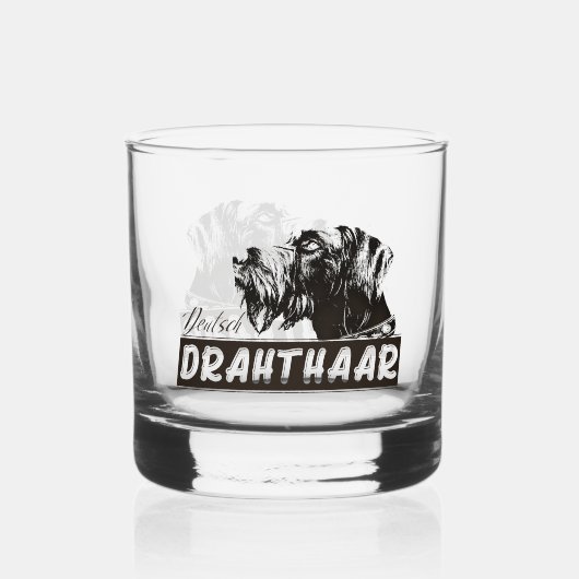 Deutsch Drahthaar Whisky Glas (Voorkant)
