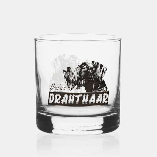 Deutsch Drahthaar Whisky Glas (Achterkant)
