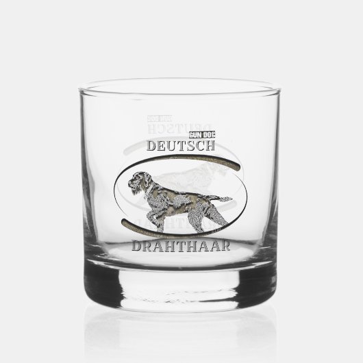 Deutsch Drahthaar Whisky Glas (Voorkant)