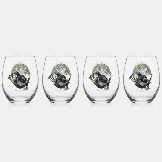 Deutsch Drahthaar Wijnglas Zonder Voet (Achterkant)