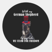 Deutsch Funny American German Dogs Quotes Germany Ronde Sticker (Voorkant)