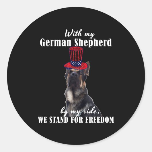 Deutsch Funny American German Dogs Quotes Germany  Ronde Sticker (Voorkant)