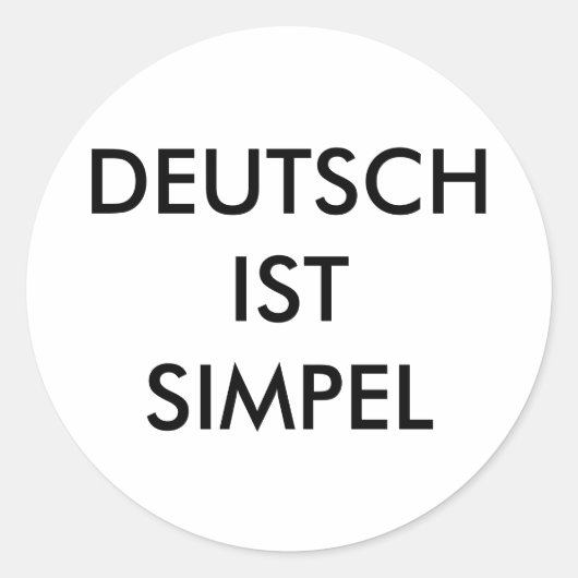 'Deutsch ist simpel' stickers (Zagoooooo) (Voorkant)