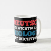 Deutsch Ist Wichtig Aber Biologie Ist Wichtiger Koffiemok (Voorkant rechts)