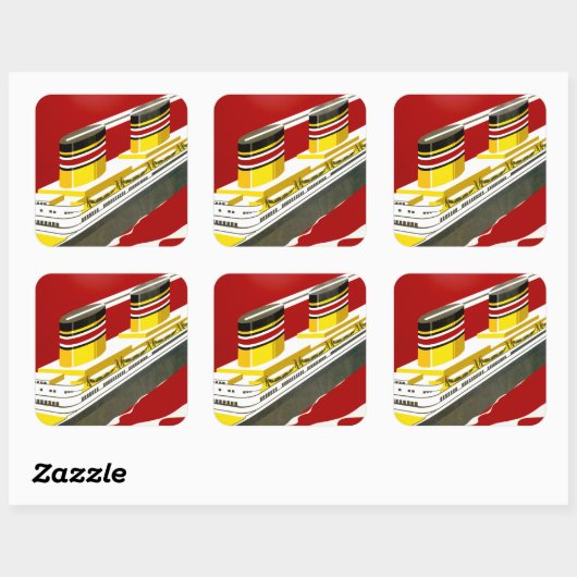 Deutsche Afrika Vierkante Sticker (Vel)